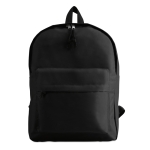 Kinderrucksack aus 600D Polyester mit Fronttasche bedrucken farbe schwarz