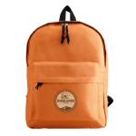 Kinderrucksack aus 600D Polyester mit Fronttasche bedrucken farbe orange Hauptansicht