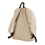 Kinderrucksack aus 600D Polyester mit Fronttasche bedrucken farbe beige zweite Ansicht