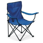 Aufklappbarer Stuhl für Stand und Camping aus Polyester mit Ihrem Logo farbe blau