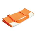 Weiße Non-Woven-Tasche mit farbigen Henkeln, 80 g/m2 farbe orange zweite Ansicht