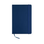 Bedruckbares DIN A5 Notizbuch mit softem PU-Cover und liniertes Papier farbe blau