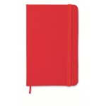 Bedruckbares DIN A5 Notizbuch mit softem PU-Cover und liniertes Papier farbe rot