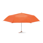 Faltbarer manueller Regenschirm mit silberfarbiger Innenseite, Ø 96 farbe orange