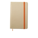 Bedruckbares A-Notizbuch aus recyceltem Material mit Blankoseiten farbe orange