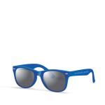 Sonnenbrille mit Ihrem Logo bedrucken, UV400-Schutz farbe blau Ansicht mit Druckbereich