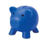 Klassisches Sparschwein aus PVC in vielen Farben für Bankkunden farbe blau