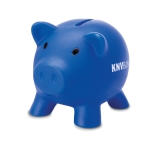 Klassisches Sparschwein aus PVC in vielen Farben für Bankkunden farbe blau Hauptansicht