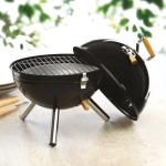 Abnehmbarer Grill als Werbemittel bedrucken farbe schwarz Stimmungsbild zweite Ansicht