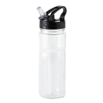 Trinkflasche aus BPA freiem PCTG mit Strohhalm, 500 ml farbe transparent