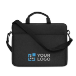 Laptoptasche aus Neopren mit Schultergurt und Tragegriff, 14” Ansicht mit Druckbereich