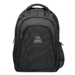 Bedruckbarer Laptoprucksack aus Polyester 1680D in Schwarz, 15” farbe schwarz