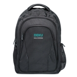 Bedruckbarer Laptoprucksack aus Polyester 1680D in Schwarz, 15” farbe schwarz