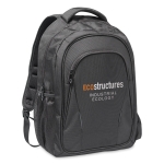 Bedruckbarer Laptoprucksack aus Polyester 1680D in Schwarz, 15” farbe schwarz zweite Hauptansicht