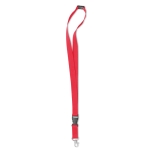 Lanyard mit abnehmbarer Schnalle und Verschluss für Events farbe rot