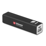 Elegante Powerbank aus Aluminium günstig bedrucken lassen,  2.200 mAh farbe schwarz zweite Hauptansicht