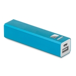 Elegante Powerbank aus Aluminium günstig bedrucken lassen,  2.200 mAh farbe blau