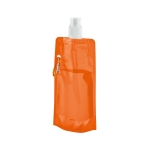 Faltbare Trinkflasche aus PE mit Karabiner, 460 ml farbe orange