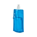 Faltbare Trinkflasche aus PE mit Karabiner, 460 ml farbe hellblau