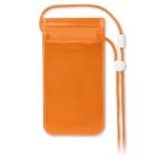 Wasserfeste Smartphone-Hülle aus PVC mit Band für Outdoor-Aktivitäten farbe orange-transparent