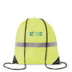 Rucksack Roadwork farbe neongrün Ansicht mit Druckbereich