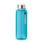 Bedruckte wiederverwendbare Plastikflasche, BPA-frei, 500 ml farbe blau-transparent