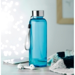 Bedruckte wiederverwendbare Plastikflasche, BPA-frei, 500 ml farbe blau-transparent Stimmungsbild