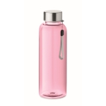 Bedruckte wiederverwendbare Plastikflasche, BPA-frei, 500 ml farbe rosa-transparent