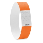 Individuelle 19-mm-Tyvek-Armband bedrucken farbe orange dritte Ansicht