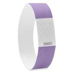 Individuelle 19-mm-Tyvek-Armband bedrucken farbe violett dritte Ansicht