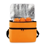 Kühltasche aus Polyester, mit 2 Reißschlussfächern und Schultergurt farbe orange dritte Ansicht