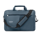 Laptop-Tasche aus 2-farbigem Polyester 320D mit Hauptfach, 15” farbe blau Hauptansicht zweite Ansicht