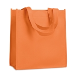 Günstige Non-Woven-Tasche mit kurzen Griffen mit Logo, 80 g/m2 farbe orange