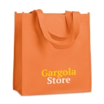 Günstige Non-Woven-Tasche mit kurzen Griffen mit Logo, 80 g/m2 farbe orange Hauptansicht