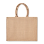 Jutetasche mit laminiertem Innenraum und kurzen Henkeln farbe beige zweite Ansicht