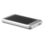 Aluminium-Powerbank mit Solarzellen für Nachhaltigkeit, 4.000 mAh farbe mattsilber