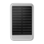 Aluminium-Powerbank mit Solarzellen für Nachhaltigkeit, 4.000 mAh farbe mattsilber dritte Ansicht