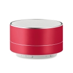 Eleganter Bluetooth-Lautsprecher aus Aluminium im modernen Design farbe rot