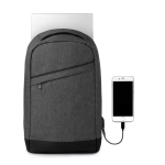 Eleganter Laptoprucksack aus Polyester mit USB-Anschluss, 13'' farbe schwarz dritte Ansicht