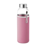 Wasserflasche mit Hülle perfekt als Werbegeschenk, 500 ml farbe rosa