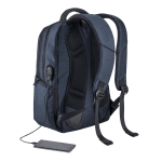 Wasserdichter Laptoprucksack mit MicroUSB-Port, 17'' farbe blau