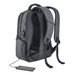 Wasserdichter Laptoprucksack mit MicroUSB-Port, 17'' farbe grau vierte Ansicht