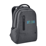 Wasserdichter Laptoprucksack mit MicroUSB-Port, 17'' Ansicht mit Druckbereich