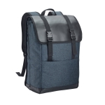 Laptoprucksack aus hochdichtem Gewebe vorne bedrucken, 17'' farbe blau