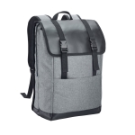 Laptoprucksack aus hochdichtem Gewebe vorne bedrucken, 17'' farbe grau