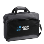 Laptop-Tasche mit Schultergurt und gepolstertem Fach mit Logo, 15,6” Ansicht mit Druckbereich