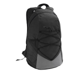 Wanderrucksack aus 600D mit Hauptfach und 2 Mesh-Seitentaschen farbe schwarz