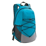 Wanderrucksack aus 600D mit Hauptfach und 2 Mesh-Seitentaschen farbe hellblau