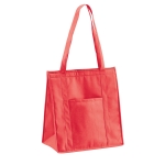 Kühltasche aus Non Woven mit langen Henkeln bedrucken, 80 g/m2 farbe rot