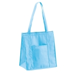 Kühltasche aus Non Woven mit langen Henkeln bedrucken, 80 g/m2 farbe hellblau